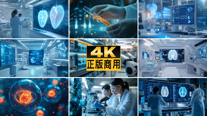 智慧医疗科技数字生物医学实验室医药医院