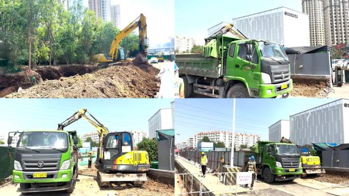 挖掘机施工挖土