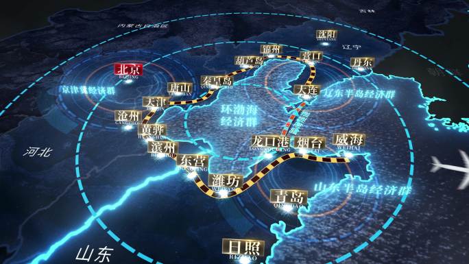 环渤海经济圈地图AE