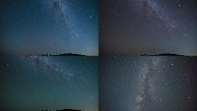 唯美银河星空流星延时大熊猫国家公园星空