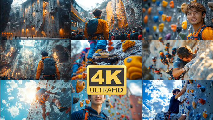 攀岩 攀登 学生攀岩