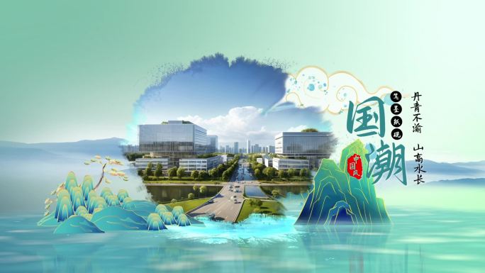 卷轴国潮水墨图片展示