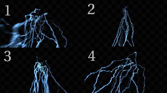 电流，闪电冲屏释放效果_Alpha