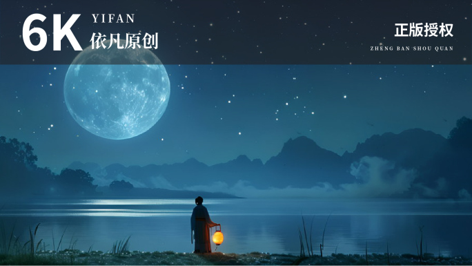 月亮  中秋圆月唯美月亮6K宽屏