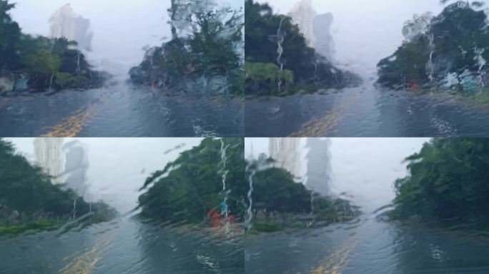 暴雨驾车行