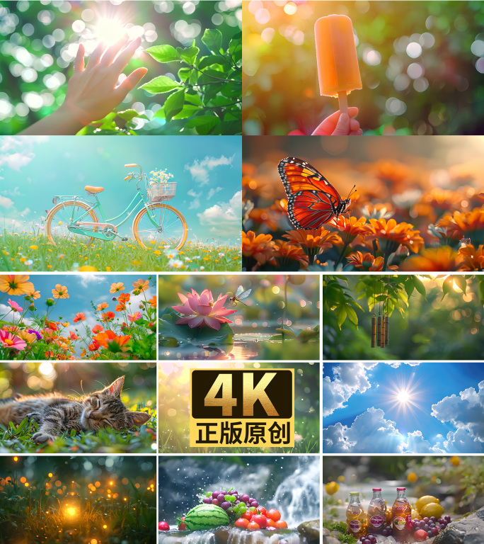 夏日合集唯美空镜自然治愈生命力