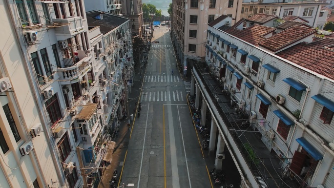 上海金陵东路航拍远景