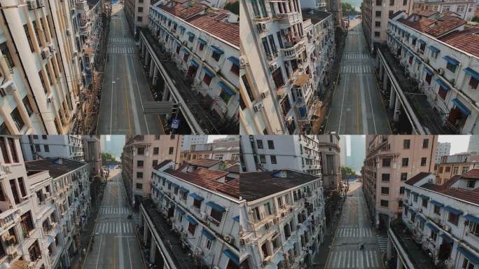 上海金陵东路航拍远景