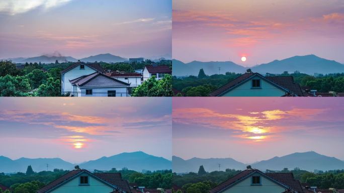 8k乡村日出延时