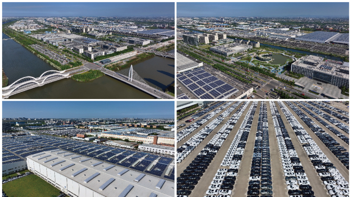 杭州湾吉利 生产制作 厂房产业园航拍