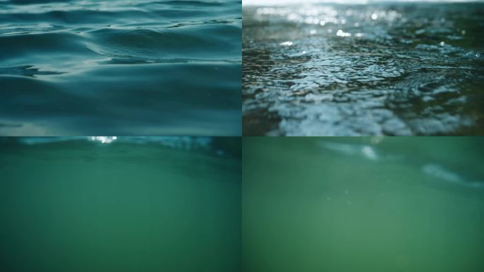 莹莹绿水 碧波 意境 水下