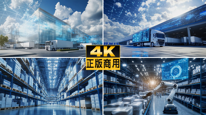 智慧物流仓库科技仓储货车跨境电商外贸贸易