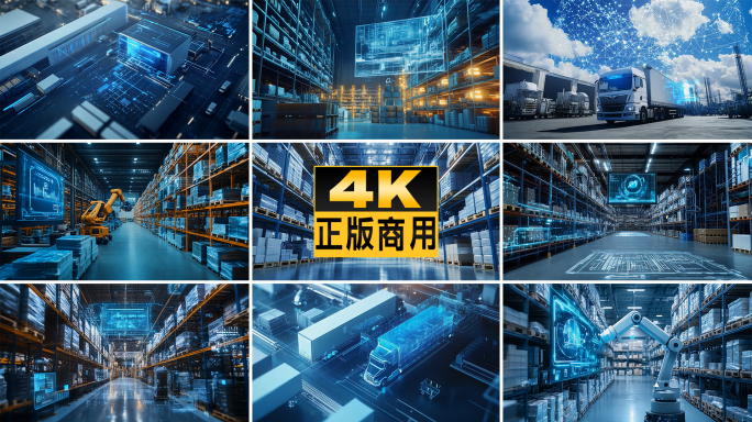 智慧物流仓库科技仓储货车跨境电商外贸贸易