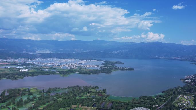 西昌邛海全景航拍延时