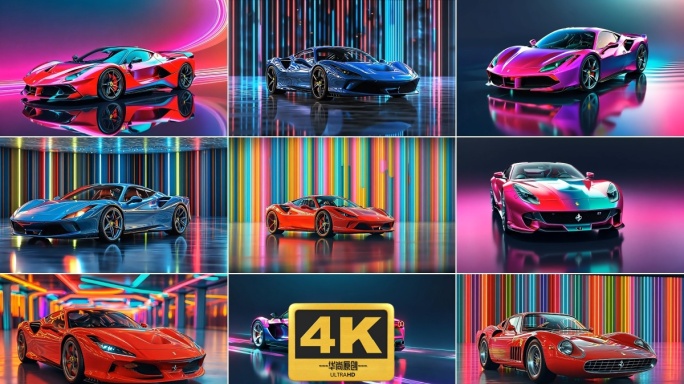4k广告感跑车法拉利合集