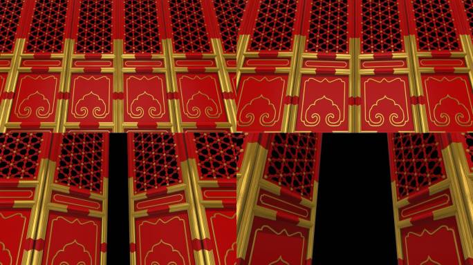 开门 故宫 门 大门 打开 红门