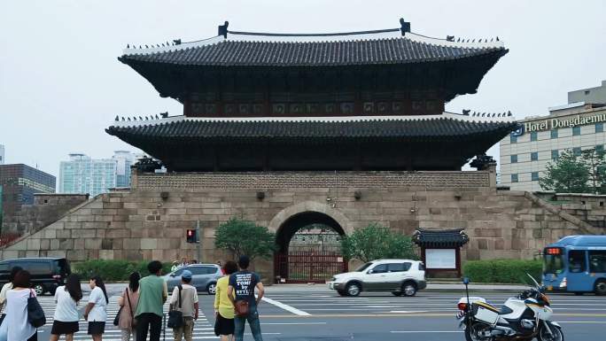 城市车流 城市街道 城市建筑