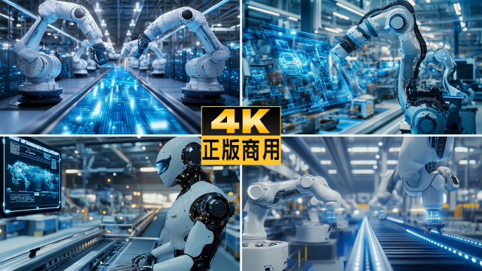 机械臂智能车间自动化现代化工厂工业4.0