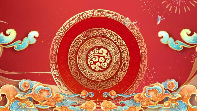 春节热闹中国风剪纸