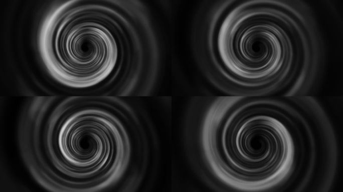 【4K】黑白漩涡穿梭画面
