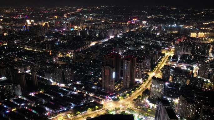 漳州夜景延时航拍