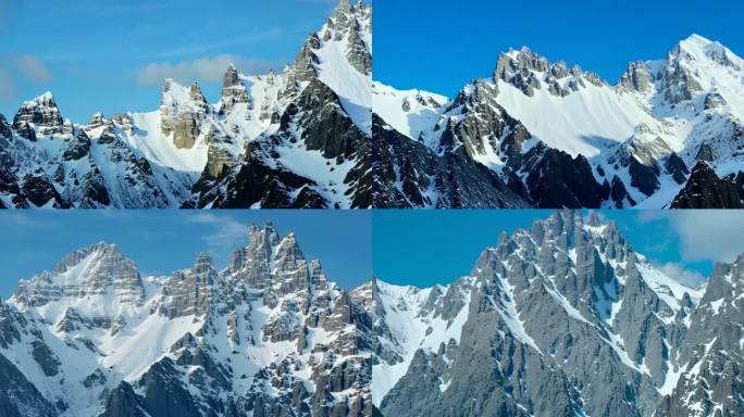 【8K】仰拍震撼雪山合集