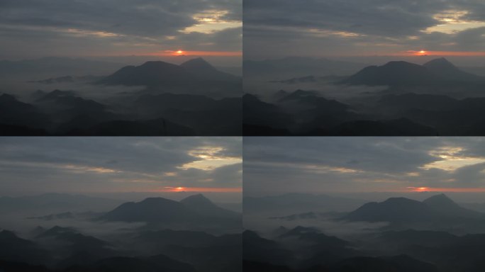 日出山顶云海风光