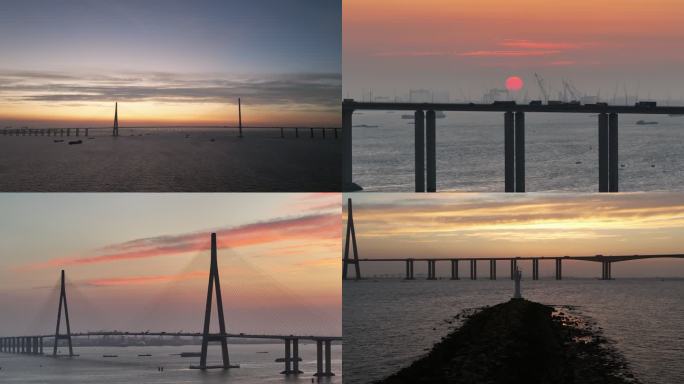常熟苏通大桥日出