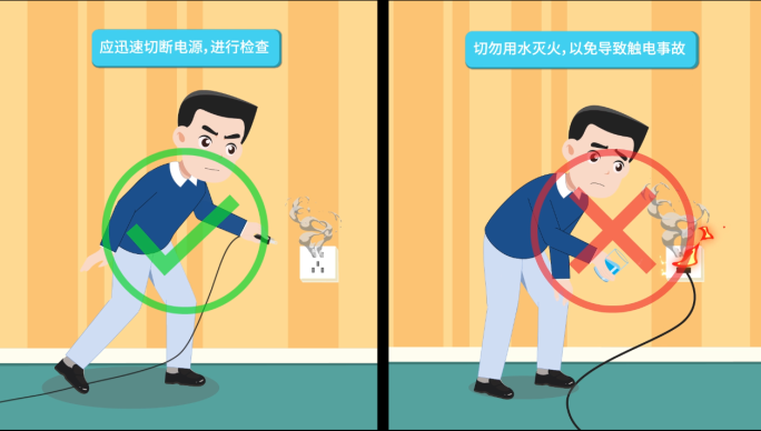 用电安全防止触电MG动画