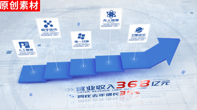 5-科技流程箭头分类ae包装-无插件
