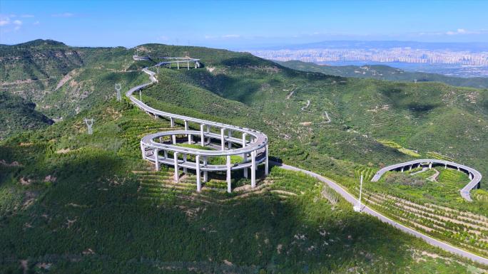 太原植物园 天龙山网红桥