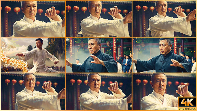 武术宗师片头 武馆师傅 咏春太极国粹文化