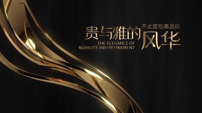 高端黑金质感片头