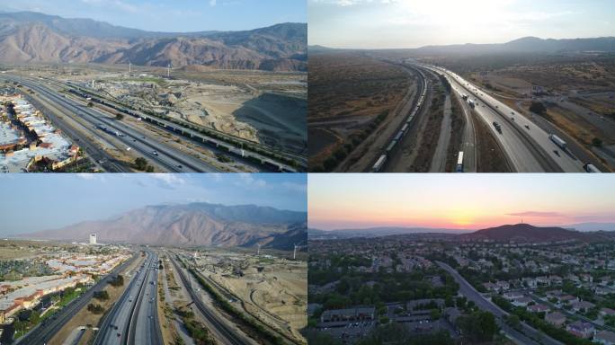 美国交通网线路航拍