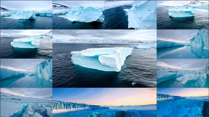 南极冰川冰河视频合集