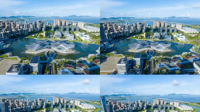 珠海金湾航空新城中轴线航拍延时