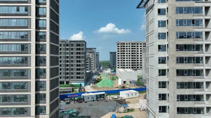 4K雄安航拍昝岗片区中交建项目