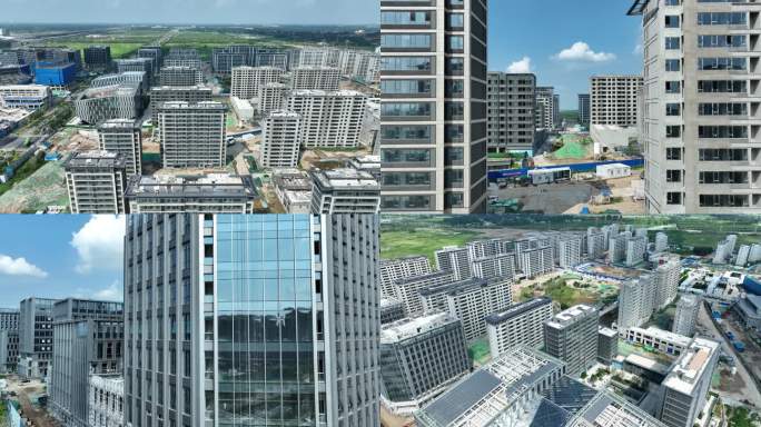 4K雄安航拍昝岗片区中交建项目