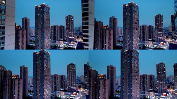 高端写字楼办公城市夜景重庆九龙坡万象城