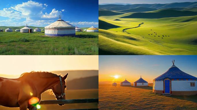 呼伦贝尔大草原 内蒙古蒙古包