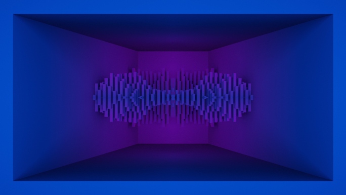 【裸眼3D】神秘紫色条形节奏赛博科幻空间