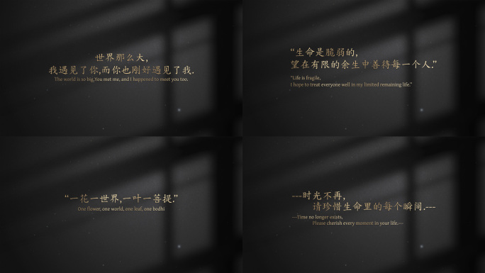 微电影片头文字清新唯美字幕