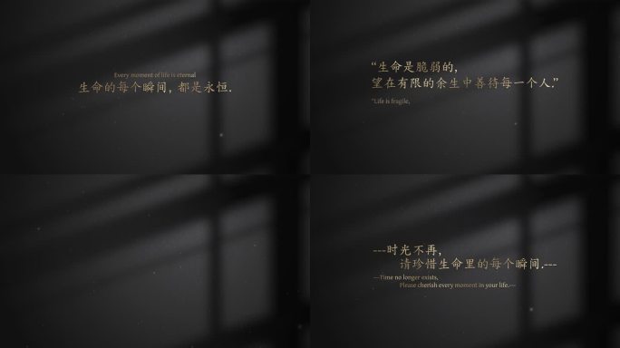 微电影片头文字清新唯美字幕