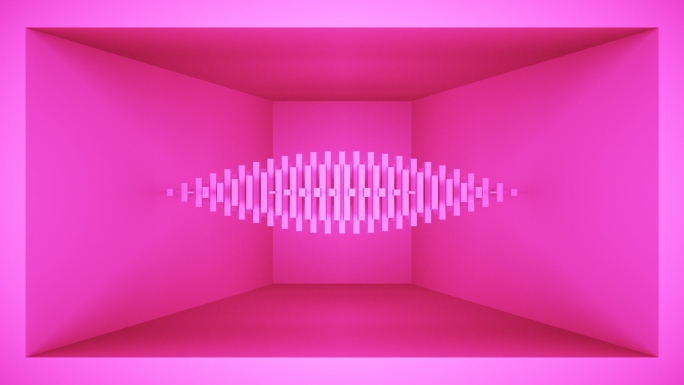 【裸眼3D】浪漫粉红几何图形视觉氛围空间