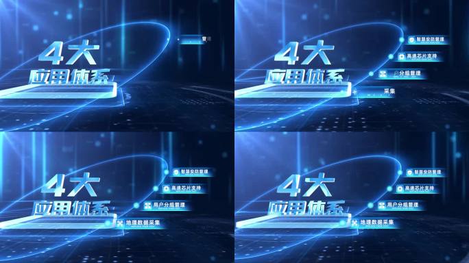 4大分类_蓝色简洁科技四大分类