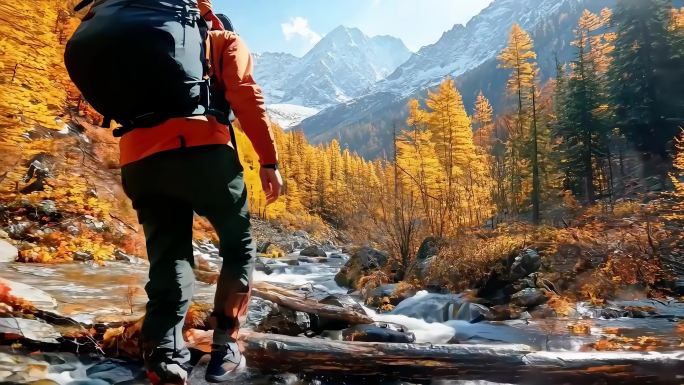 旅行徒步探险登山攀登游玩旅游户外励志旅途