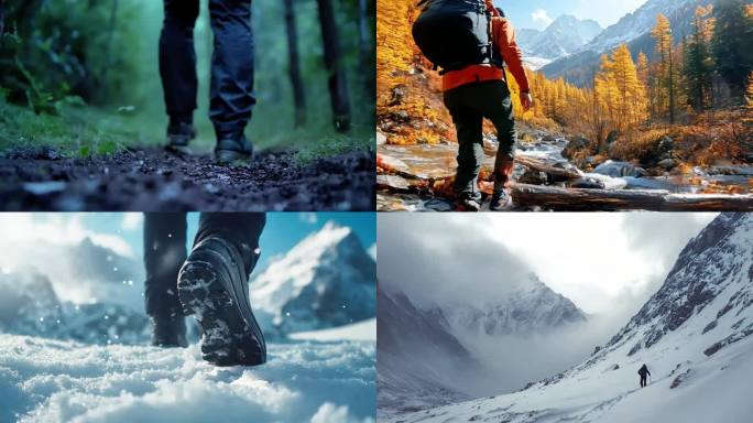 旅行徒步探险登山攀登游玩旅游户外励志旅途