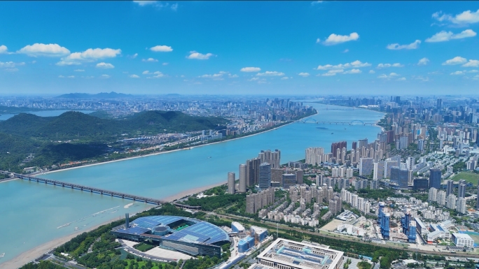 钱塘江航拍 【浙江杭州段和海宁段】