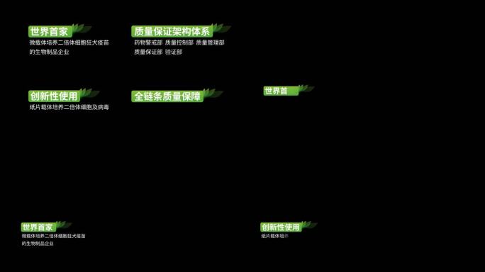 简约科技清新树叶字幕
