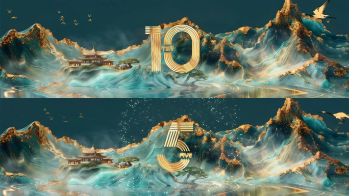 8k震撼山水倒计时（无插件）